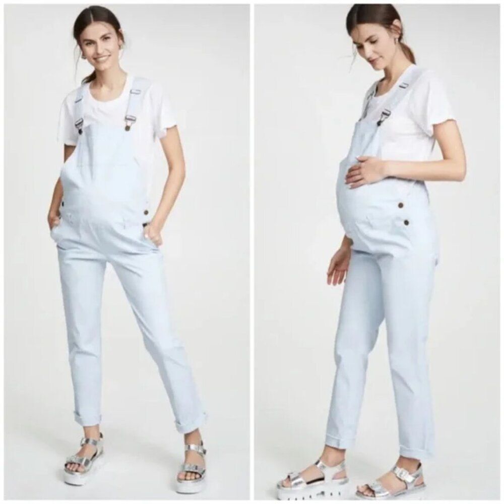 Hatch Maternity Stretch Twill Overalls 1